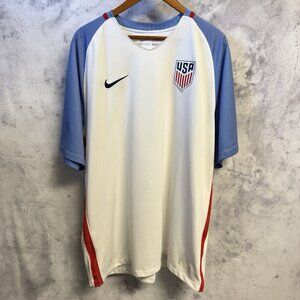 USA Nike Dry Fit Soccer Jersey Mens XXL 25x30 White